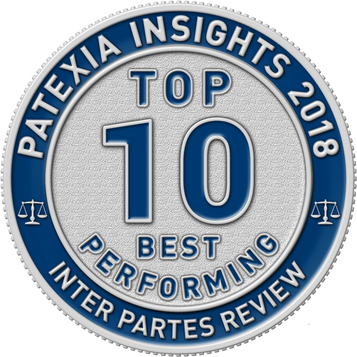 Patexia Top 10 Best Performing badge