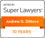 Andrew DiNovo SuperLawyers badge - 10 Years